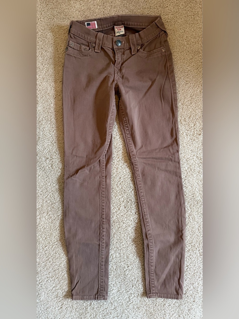 True Religion Skinny Jeans in Chocolate Brown
